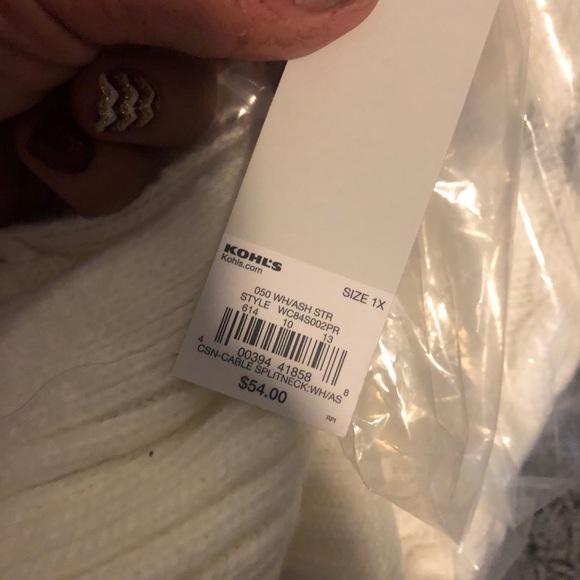 NWT plus sweater white/grey - Picture 6 of 6